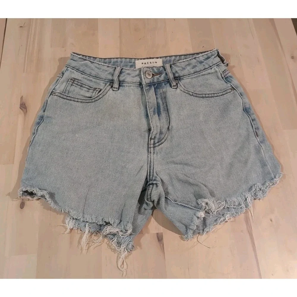 PacSun Los Angeles Candle Blue Style‎ 0213 Mom Short Blue Jean Short Sz 24